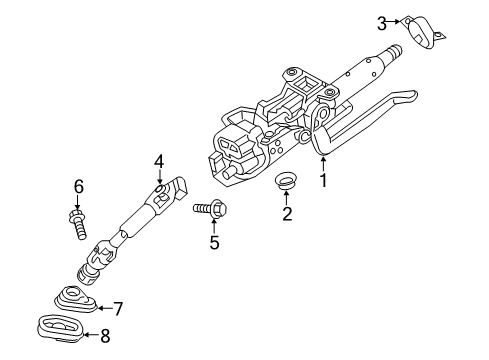 2019 Chevy Volt Intermediate Shaft Diagram for 13479746