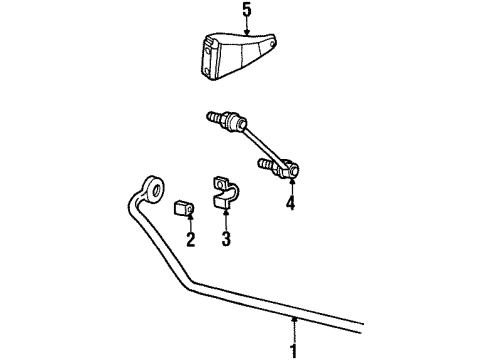 1996 Saturn SL2 Stabilizer Bar & Components Diagram 4 - Thumbnail
