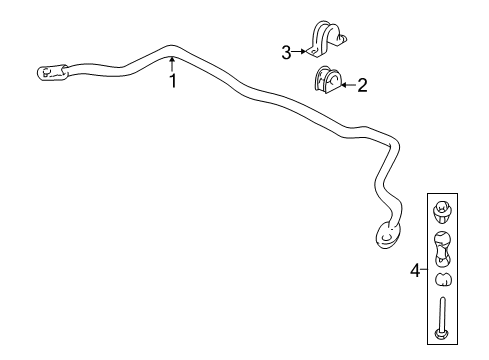 2007 Chevy Monte Carlo Stabilizer Bar & Components Diagram 2 - Thumbnail