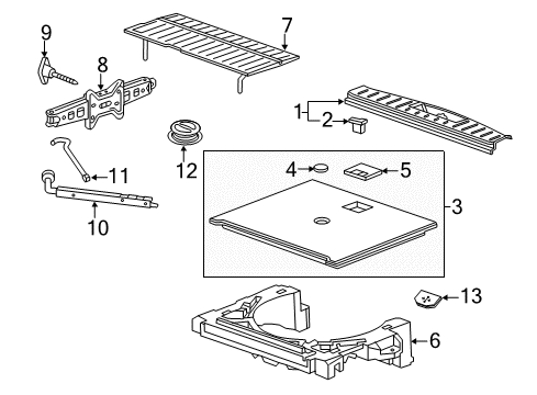 2011 GMC Terrain Spare Support, Rear Diagram for 20907380