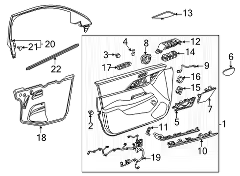 2024 Cadillac CT4 Courtesy Lamp, Front Diagram for 13519429