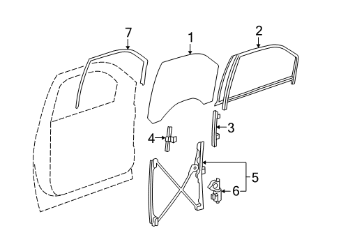 2012 Cadillac Escalade EXT Rear Retainer, Driver Side Diagram for 22864411