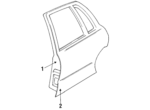 1996 Buick Park Avenue Door & Components Diagram