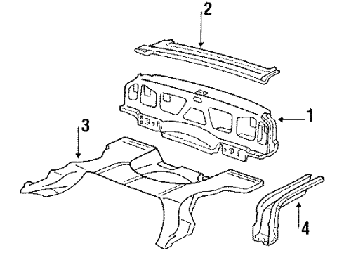 1990 Cadillac Allante Rear Body Diagram