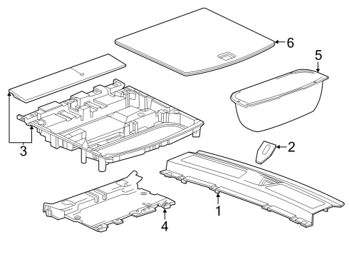 2025 Cadillac LYRIQ Interior Trim - Rear Body Diagram