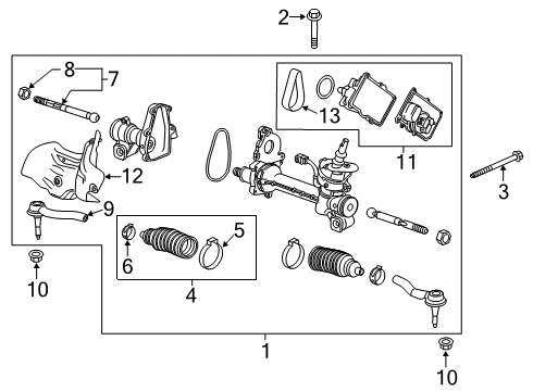 2022 Cadillac XT6 Motor Diagram for 85168962