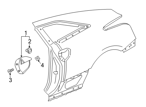 2016 Cadillac ELR Handle Bezel, Driver Side Diagram for 23177478