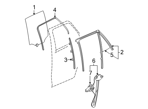 2007 Saturn Vue Rear Door Diagram 3 - Thumbnail