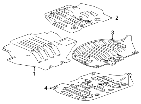 2024 GMC Sierra 2500 HD Shield, Transfer Case Diagram for 86513097