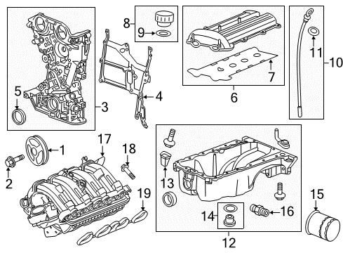 2015 Cadillac ELR Intake Manifold Diagram for 55593173