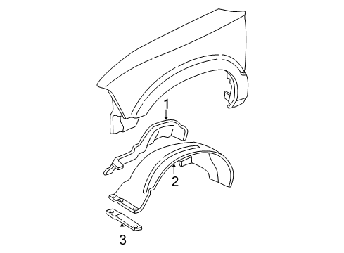 2002 Chevy Blazer Inner Components - Fender Diagram