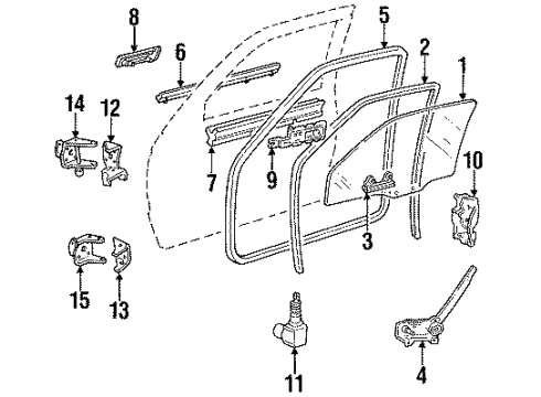 1992 Chevy S10 Blazer Front Door Diagram