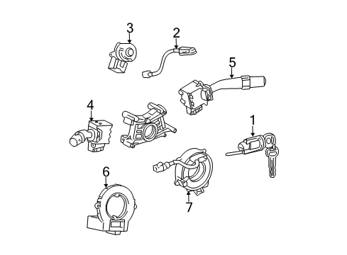 2008 Pontiac Vibe Wiper Switch Diagram for 88974304