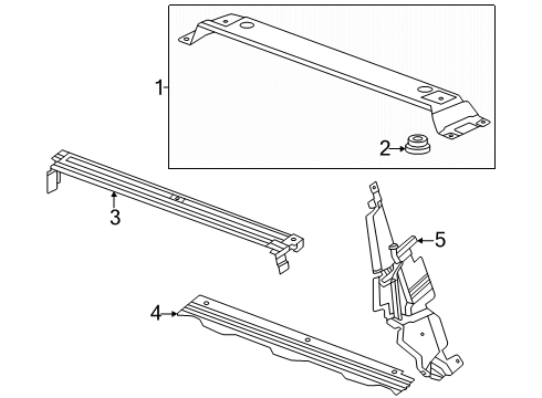 2024 Chevy Silverado EV Radiator Support Diagram