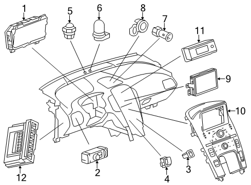 2013 Chevy Volt Cluster & Switches Diagram
