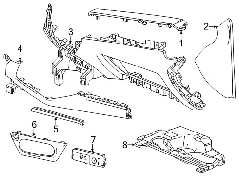 2024 Chevy Trax Instrument Panel Components Diagram 3 - Thumbnail