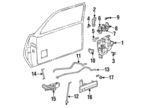 1997 Buick Skylark Door Diagram 4 - Thumbnail
