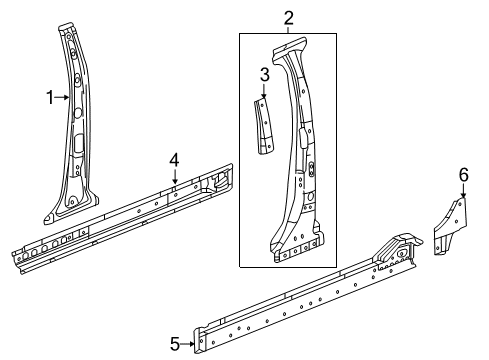2020 Buick Envision Center Pillar & Rocker Diagram