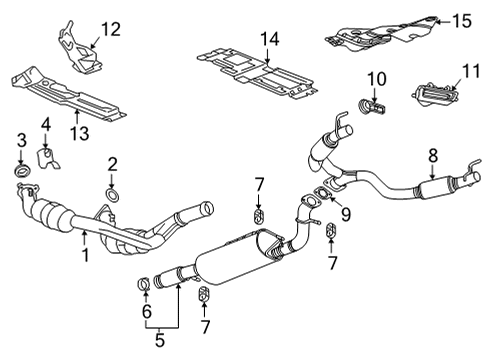 2023 Cadillac Escalade Converter, Catalytic Converter Diagram for 85542367