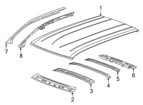 2025 Chevy Blazer Roof & Components Diagram