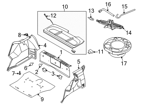 2009 Chevy Aveo5 Strap Retainer Diagram for 96320520