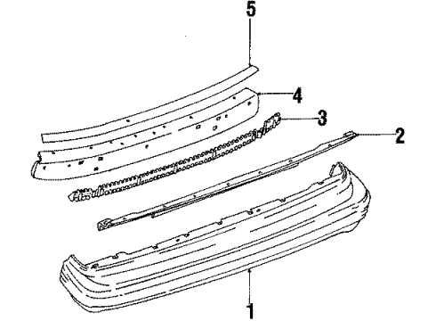 1987 Pontiac 6000 Bumper & Components - Rear Diagram 2 - Thumbnail