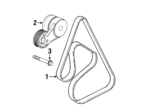 1999 Oldsmobile Intrigue Belts & Pulleys Diagram
