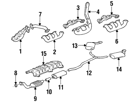 1995 Buick Riviera Exhaust Pipe Gasket Diagram for 24504545