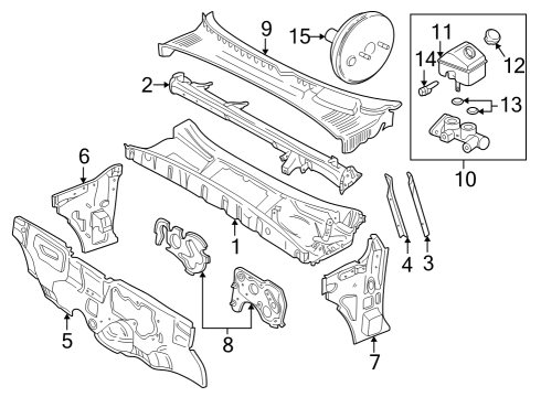 2002 Saturn L200 Cowl Diagram