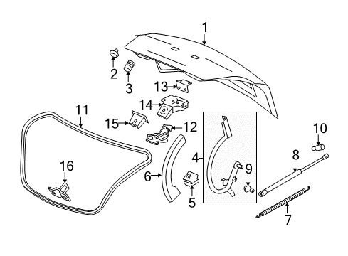 2010 Buick LaCrosse Trunk Diagram