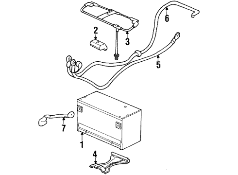 1996 Oldsmobile Aurora Positive Cable Diagram for 12157068