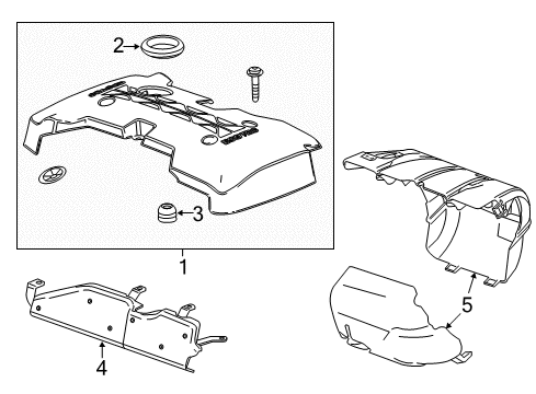 2015 Chevy Impala Engine Cover Diagram for 12641857
