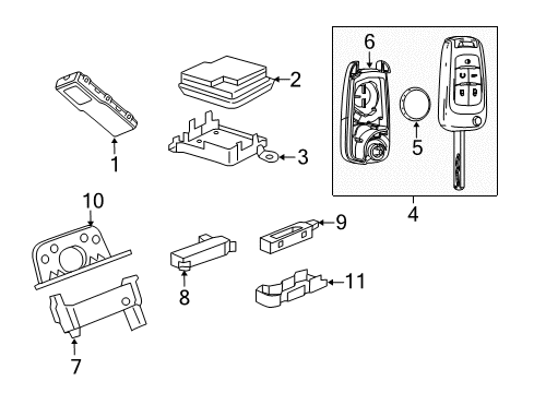 2017 Chevy Trax Keyless Entry Components Diagram
