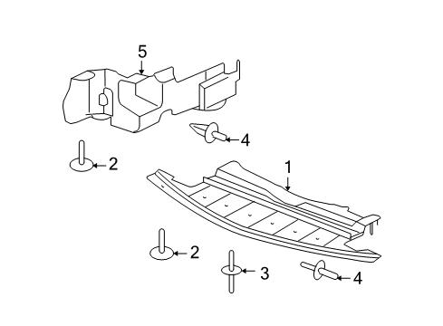 2007 Saturn Aura Side Shield, Driver Side Diagram for 15780725