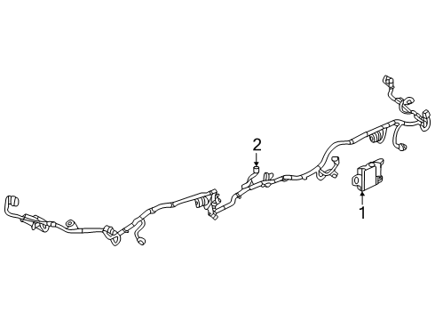 2024 Chevy Silverado EV Electrical Components - Rear Bumper Diagram