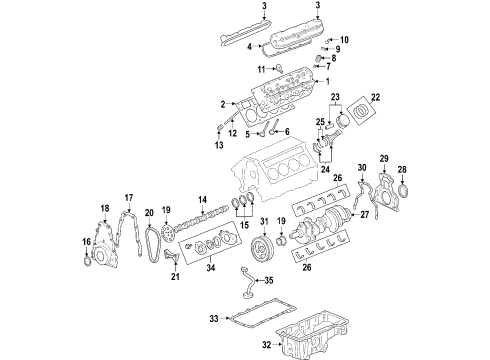 2006 Pontiac GTO Vibration Damper Diagram for 12553118