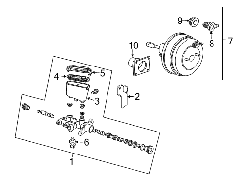 2004 Pontiac GTO Master Cylinder Diagram for 92156713