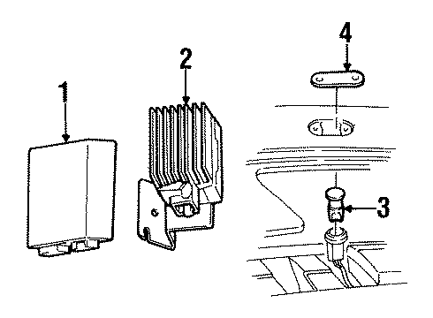 1997 Pontiac Grand Prix Daytime Running Lamp Components Diagram
