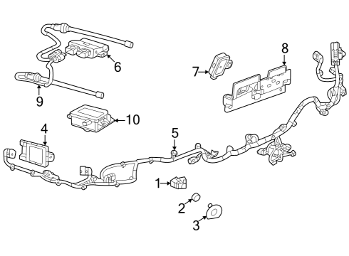2024 Cadillac Escalade ESV Electrical Components - Rear Bumper Diagram