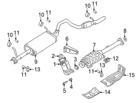 2000 Chevy Tracker Exhaust Components Diagram 3 - Thumbnail
