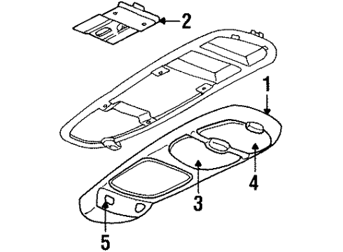 1998 Oldsmobile Silhouette Overhead Console Diagram 2 - Thumbnail