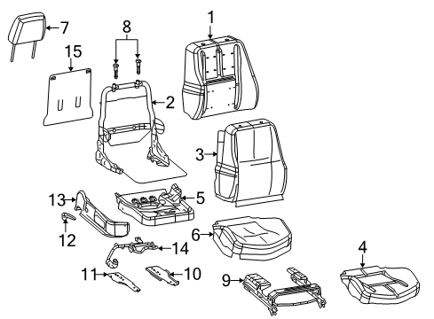 2007 Pontiac Grand Prix Passenger Seat Components Diagram 2 - Thumbnail