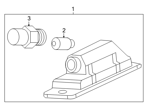 2014 Buick Regal License Lamp Bulb, Clear Diagram for 93190471