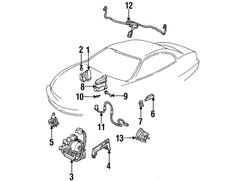 1996 Buick Riviera Harness Connector, Black Diagram for 12117025