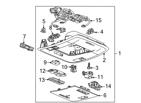 2017 Chevy Silverado 1500 Overhead Console Diagram
