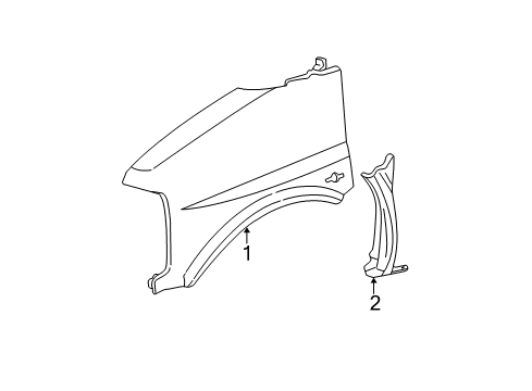 2025 Chevy Express 2500 Fender & Components Diagram