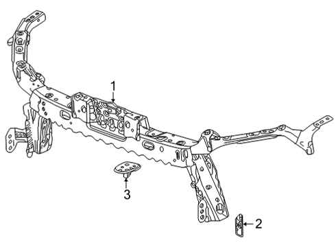 2023 Chevy Bolt EUV Upper Tie Bar, Front Diagram for 42802793