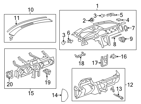 2012 Buick Enclave Side Outlet, Passenger Side Diagram for 25835469