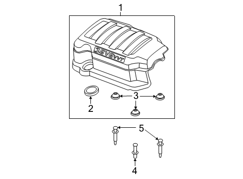 2017 GMC Acadia Limited Engine Cover Diagram for 12633418