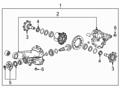 2025 Chevy Suburban Axle & Differential - Rear Diagram